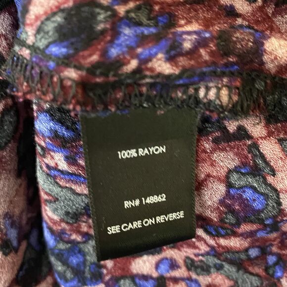 Torrid Printed crepe chain link printed sleevless blouse tank top Purple blue 1X - Picture 4 of 6